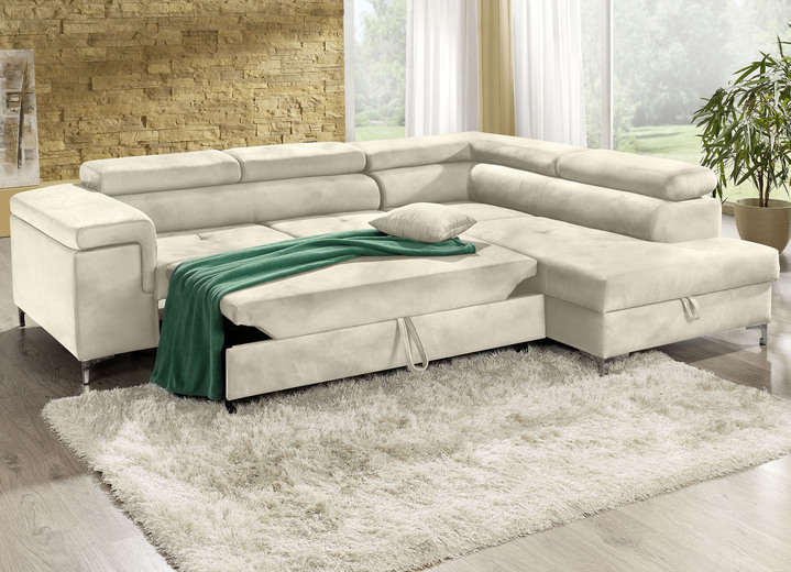 Funktions-Polstermöbel - Polsterecke mit Bettfunktion und Komfortschaum-Polsterung Ansicht 23 Funktions-Polstermöbel - Polsterecke mit Bettfunktion und Komfortschaum-Polsterung, in Farbe BEIGE Ansicht 23