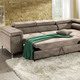 Funktions-Polstermöbel - Polsterecke mit Bettfunktion und Komfortschaum-Polsterung – Farbe BRAUN – Ansicht 5 Funktions-Polstermöbel - Polsterecke mit Bettfunktion und Komfortschaum-Polsterung, in Farbe BEIGE – Farbe BRAUN – Ansicht 5