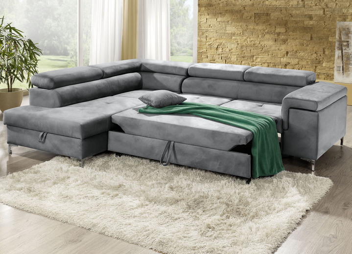 Funktions-Polstermöbel - Polsterecke mit Bettfunktion und Komfortschaum-Polsterung Ansicht 5 Funktions-Polstermöbel - Polsterecke mit Bettfunktion und Komfortschaum-Polsterung, in Farbe BEIGE Ansicht 5