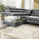 Funktions-Polstermöbel - Polsterecke mit Bettfunktion und Komfortschaum-Polsterung – Farbe GRAU – Ansicht 3 Funktions-Polstermöbel - Polsterecke mit Bettfunktion und Komfortschaum-Polsterung, in Farbe BEIGE – Farbe GRAU – Ansicht 3