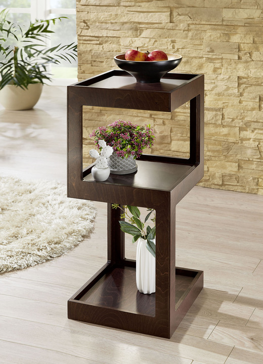 Kleinmöbel - Moderner Beistelltisch, in Farbe EICHE, in Ausführung Beistelltisch B37xH75xT37 cm Ansicht 4