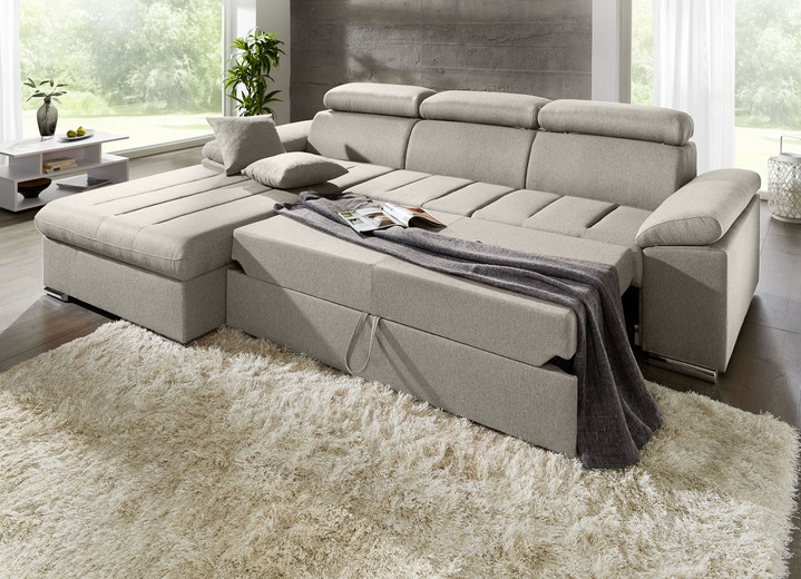 Funktions-Polstermöbel - Polsterecke mit Bettfunktion, in Farbe TERRA Ansicht 11