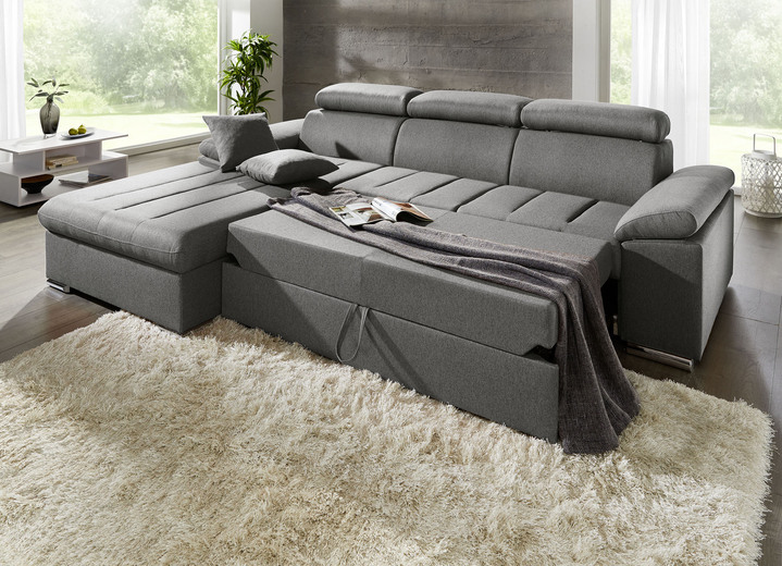 Funktions-Polstermöbel - Polsterecke mit Bettfunktion, in Farbe TERRA Ansicht 8