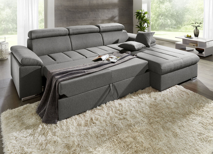 Funktions-Polstermöbel - Polsterecke mit Bettfunktion, in Farbe TERRA Ansicht 17