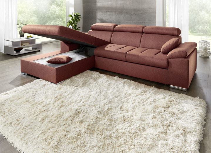 Funktions-Polstermöbel - Polsterecke mit Bettfunktion, in Farbe TERRA Ansicht 3