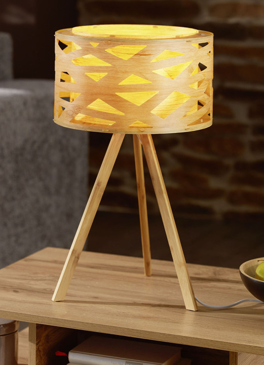Lampen & Leuchten - Tischleuchte mit natürlichem Flair, in Farbe NATUR