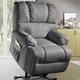 TV- & Relaxsessel - Relaxsessel mit komfortabler Kippfunktion – Farbe GRAU – Ansicht 2 TV- & Relaxsessel - Relaxsessel mit komfortabler Kippfunktion, in Farbe CREME, in Ausführung Relaxsessel, mechanisch verstellbar – Farbe GRAU – Ansicht 2