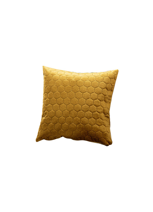 Kissenbezüge - Kissenbezug mit Wabenmusterung, in Größe 905 (38x38 cm) bis 910 (50x50 cm), in Farbe GOLD Ansicht 1