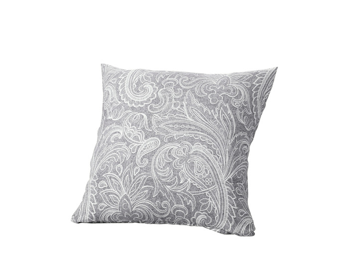 Kissenbezüge - Elegante Kissenbezüge mit Paisley-Dessin, in Größe 920 (Kissenbezug, 40x40 cm) bis 924 (Kissenbezug, 50x50 cm), in Farbe SILBER Ansicht 1