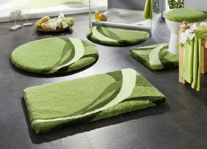 Badgarnituren - Badgarnitur von Kleine Wolke mit rutschhemmender Rückseite, in Größe 100 (Vorleger halbrund, 50/ 80 cm) bis 112 (WC-Deckelbezug, 47/ 50 cm), in Farbe BEIGE Ansicht 2