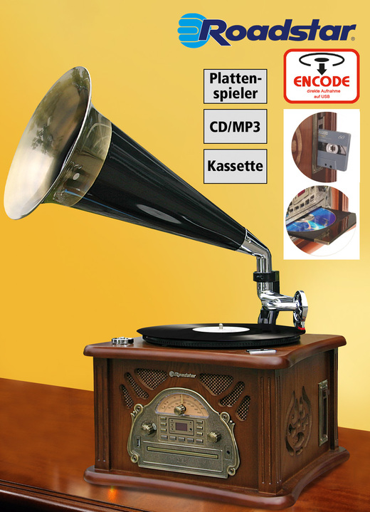 Nostalgie - Roadstar Nostalgie-Stereoanlage HIF-1850, in Farbe BRAUN Ansicht 1