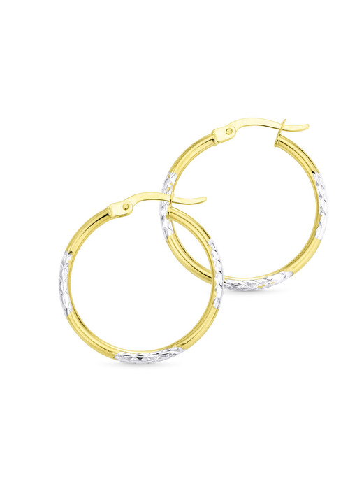 - Wunderschöne diamantierte Creolen, in Farbe  Ansicht 2