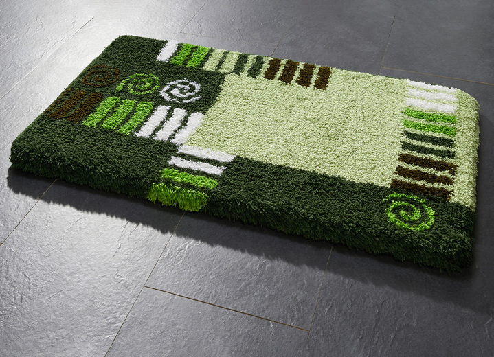 Badgarnituren - Badgarnitur mit rutschhemmend latexierter Rückseite, in Größe 100 (Vorleger halbrund, 50/ 80 cm) bis 112 (WC-Deckelbezug, 47/ 50 cm), in Farbe TERRA Ansicht 5