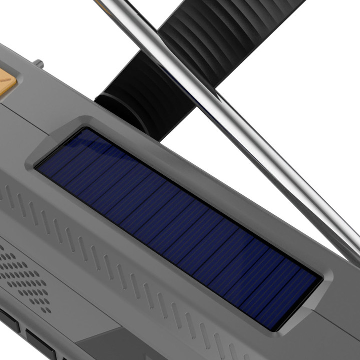 Modern - Solarkurbel-Radio mit DAB+ und UKW-Tuner, in Farbe ANTHRAZIT Ansicht 4