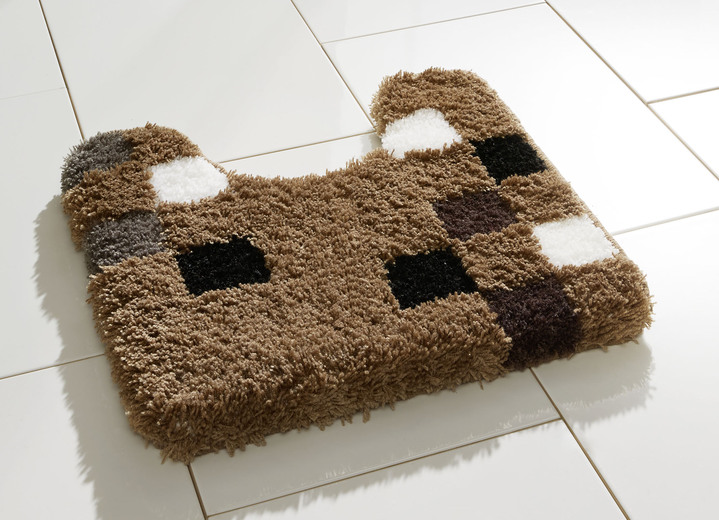 Badgarnituren - Badgarnitur mit latexierter, rutschhemmender Rückseite Ansicht 6 Badgarnituren - Badgarnitur mit latexierter, rutschhemmender Rückseite, in Größe 100 (Vorleger halbrund, 50/ 80 cm) bis 112 (WC-Deckelbezug, 47/ 50 cm), in Farbe ROT Ansicht 6