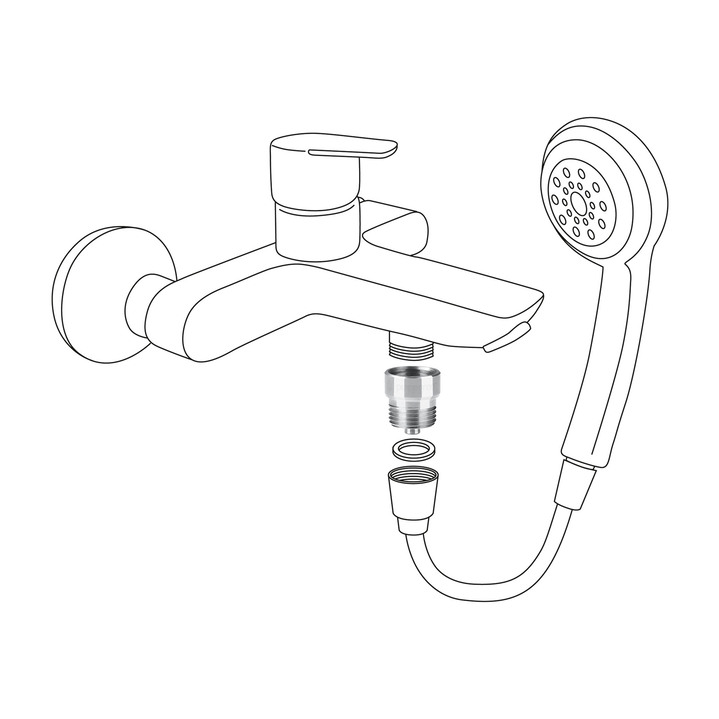 - Wasserspar-Duschkopf und Wassersparer, in Farbe CHROM Ansicht 9