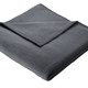 Decken - Hochwertige Schlafdecke mit Veloursband-Einfassung von Bocasa, in Größe 185 (100x150 cm) bis 295 (220x240 cm), in Farbe NATUR – Farbe ANTHRAZIT – Ansicht 1