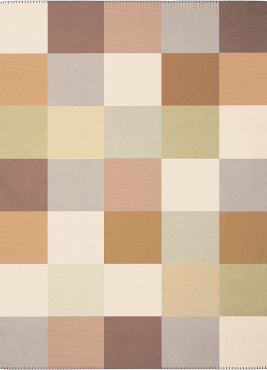 - Wohndecke mit Karo und Häkelsaum, in Farbe MULTICOLOR Ansicht 3