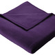 Decken - Hochwertige Schlafdecke mit Veloursband-Einfassung von Bocasa, in Größe 185 (100x150 cm) bis 295 (220x240 cm), in Farbe NATUR – Farbe VIOLETT – Ansicht 1