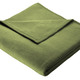 Decken - Supersofte Schlafdecke von Bocasa aus reiner Baumwolle, in Größe 185 (Schlafdecke, 100x150 cm) bis 325 (Schlafdecke, 150x220 cm), in Farbe CREME – Farbe OLIV – Ansicht 1