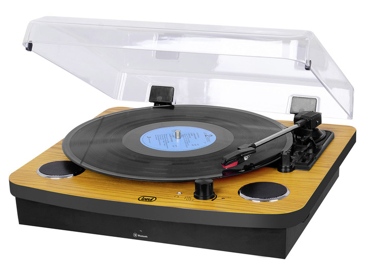 - Trevi TT-1022 BT Retro-Plattenspieler mit Bluetooth, in Farbe BRAUN Ansicht 3