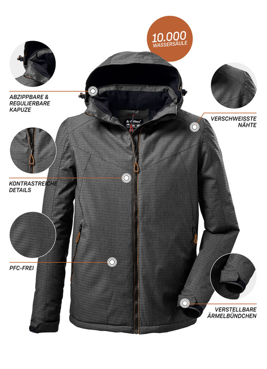 - Sportliche Herren-Funktionsjacke, in Größe 3XL bis XXL, in Farbe ANTHRAZIT Ansicht 1
