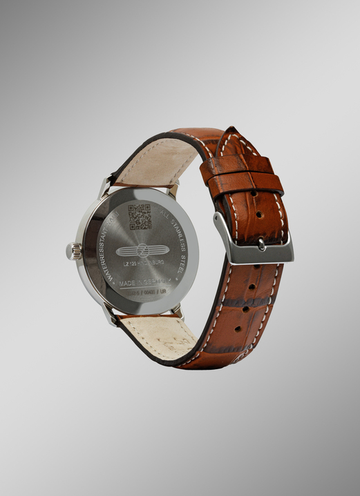 Quartzuhren - Herrenuhr Zeppelin 8042-5 mit Schweizer Uhrwerk Ansicht 2 Quartzuhren - Herrenuhr Zeppelin 8042-5 mit Schweizer Uhrwerk, in Farbe  Ansicht 2