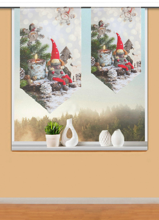Landhaus & Küche - Fensterbehang mit Stangendurchzug, in Größe 309 (80x40 cm) bis 318 (100x60 cm), in Farbe MULTICOLOR Ansicht 1