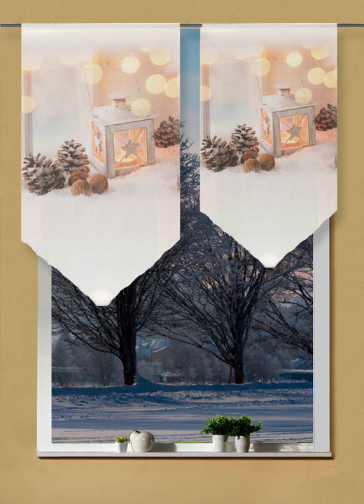 Landhaus & Küche - Fensterbehang mit Stangendurchzug, in Größe 309 (80x40 cm) bis 318 (100x60 cm), in Farbe MULTICOLOR Ansicht 1