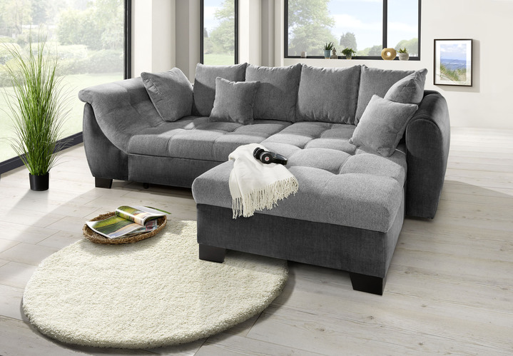 Funktions-Polstermöbel - Bequeme Polsterecke mit Bettfunktion, in Farbe DUNKELGRÜN-GRÜN Ansicht 6