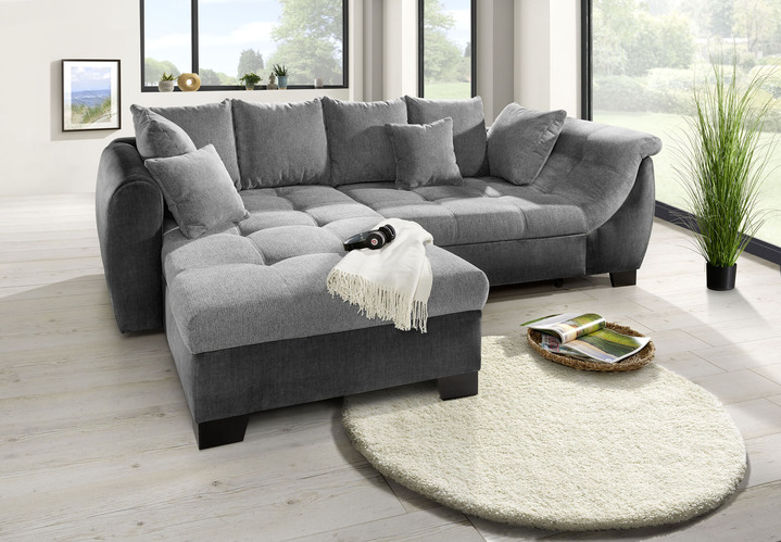 Funktions-Polstermöbel - Bequeme Polsterecke mit Bettfunktion, in Farbe DUNKELGRÜN-GRÜN Ansicht 12