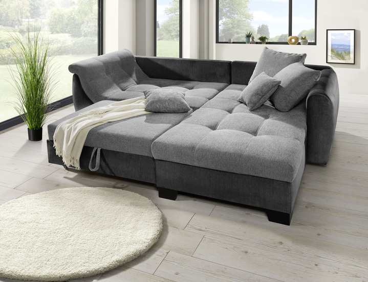 Funktions-Polstermöbel - Bequeme Polsterecke mit Bettfunktion, in Farbe DUNKELGRÜN-GRÜN Ansicht 7