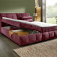 Betten - Boxspringbett mit Stauraum im Kopfteil und Bettkasten – Farbe BORDEAUX Betten - Boxspringbett mit Stauraum im Kopfteil und Bettkasten, in Farbe BORDEAUX