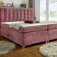 - Boxspringbett mit 2 praktischen Bettkästen, in Farbe ROSA – Farbe ROSA – Ansicht 1