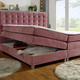 - Boxspringbett mit 2 praktischen Bettkästen, in Farbe ROSA – Farbe ROSA – Ansicht 2