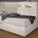 Betten - Boxspringbett mit integrierter LED-Beleuchtung – Farbe WEISS-CREME – Ansicht 3 Betten - Boxspringbett mit integrierter LED-Beleuchtung, in Farbe WEISS-HELLBLAU, in Ausführung Mit Kopfteil – Farbe WEISS-CREME – Ansicht 3
