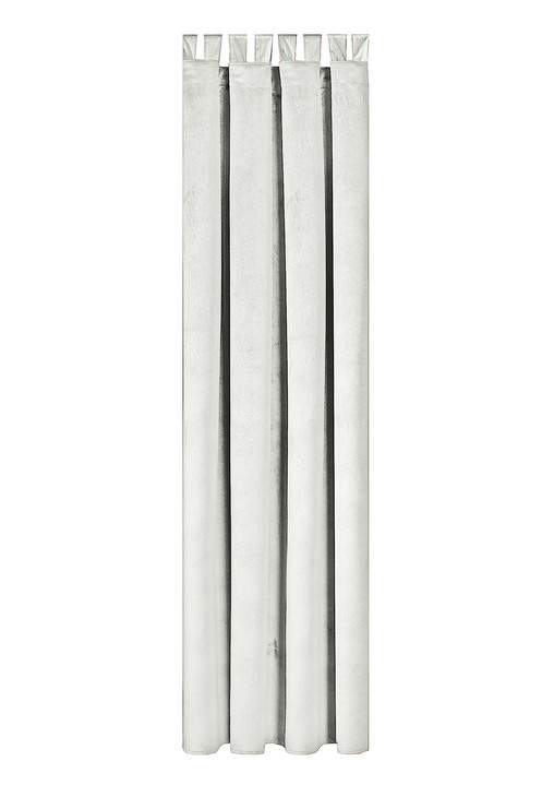 Klassisch - Energiespar-Verdunkelungsschals in Samtoptik, in Größe 364 (H150xB140 cm) bis 436 (H245xB140 cm), in Farbe CREME, in Ausführung mit Universalschienenband Ansicht 7