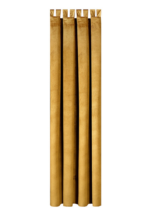 Klassisch - Energiespar-Verdunkelungsschals in Samtoptik, in Größe 364 (H150xB140 cm) bis 436 (H245xB140 cm), in Farbe GOLD, in Ausführung mit Universalschienenband Ansicht 9