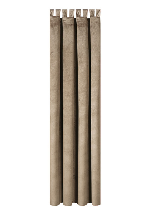 Klassisch - Energiespar-Verdunkelungsschals in Samtoptik Ansicht 8 Klassisch - Energiespar-Verdunkelungsschals in Samtoptik, in Größe 364 (H150xB140 cm) bis 436 (H245xB140 cm), in Farbe TAUPE, in Ausführung mit Universalschienenband Ansicht 8