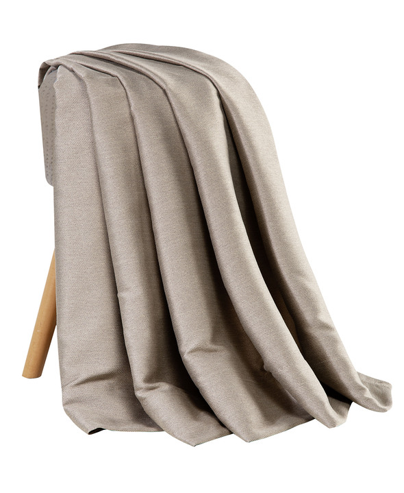 Klassisch - Aparter Einzelschal mit Multifunktionsband Ansicht 2 Klassisch - Aparter Einzelschal mit Multifunktionsband, in Größe 364 (150x130 cm) bis 456 (245x130 cm), in Farbe TAUPE Ansicht 2