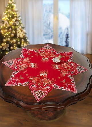 Kissenbezüge - Festliche Tisch- und Raumdekoration von Schäfer, in Größe 140 (Tischdecke Stern, ø 40 cm) bis 404 (Kissenbezug, 40/40 cm), in Farbe ROT