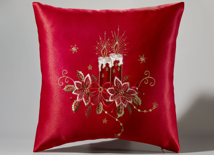 Kissenbezüge - Festliche Tisch- und Raumdekoration von Schäfer, in Größe 140 (Tischdecke Stern, ø 40 cm) bis 404 (Kissenbezug, 40/40 cm), in Farbe ROT Ansicht 3