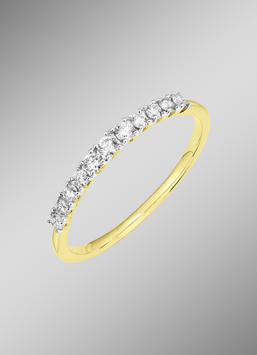 mit Diamanten - Zeitlos und elegant: Damenring mit Brillanten, in Größe 160 bis 220, in Farbe  Ansicht 1