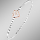 Halsketten & Armbänder - Kugelketten-Armband aus Silber 925/- fein mit Zirkonia-Herz – Ansicht 1 Halsketten & Armbänder - Kugelketten-Armband aus Silber 925/- fein mit Zirkonia-Herz, in Farbe  – Ansicht 1