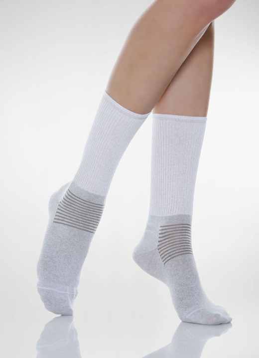 Strümpfe - Diabetiker-Socken oder -Kniestrümpfe, in Größe L bis XL, in Farbe WEISS, in Ausführung Socken Ansicht 1