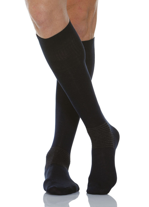 Strümpfe - Diabetiker-Socken oder -Kniestrümpfe, in Größe L bis XL, in Farbe MARINE, in Ausführung Kniestrümpfe Ansicht 1