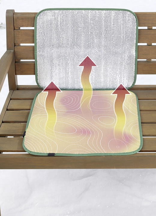 Sonstiges - Thermo Sitz- und Rückenkissen XL, in Farbe SILBER-GRÜN Ansicht 1