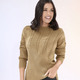 Pullover - Pullover mit diagonalem Rippensaum – Farbe CAMEL – Ansicht 2 Pullover - Pullover mit diagonalem Rippensaum, in Größe L(44/46) bis XS(32/34), in Farbe CAMEL – Farbe CAMEL – Ansicht 2