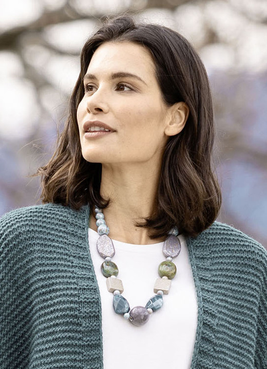 Damen-Modeschmuck - Halskette, in Farbe BLAU-GRAU Ansicht 2