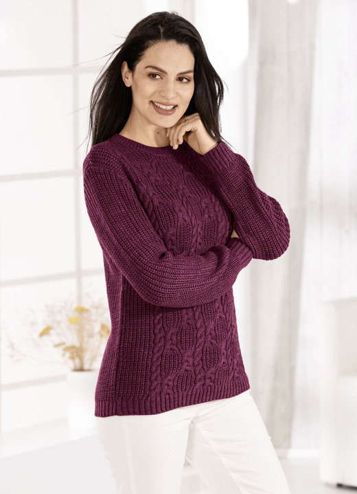 Pullover - Pullover in Strickmix, in Größe 036 bis 052, in Farbe TAUPE Ansicht 6